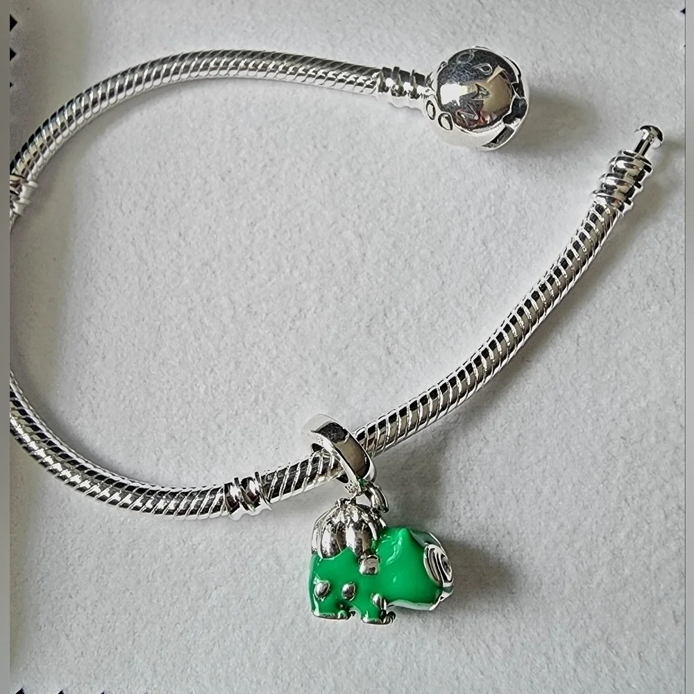 New Pokémon Bulbasaur dangle silver charm for Jewelry bracelet